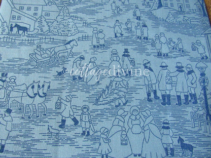 Christmas Primitive Crewel Stitchery Kit, Vintage Paragon Embroidery 6732, Country Village Winter Scene, Adele Veres