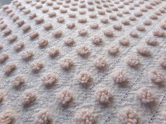 sandy neutral shimmer pops chenille fabric piece, 24" x 18" inch vintage popcorn chenille quilt material for sewing & crafts, Morgan Jones