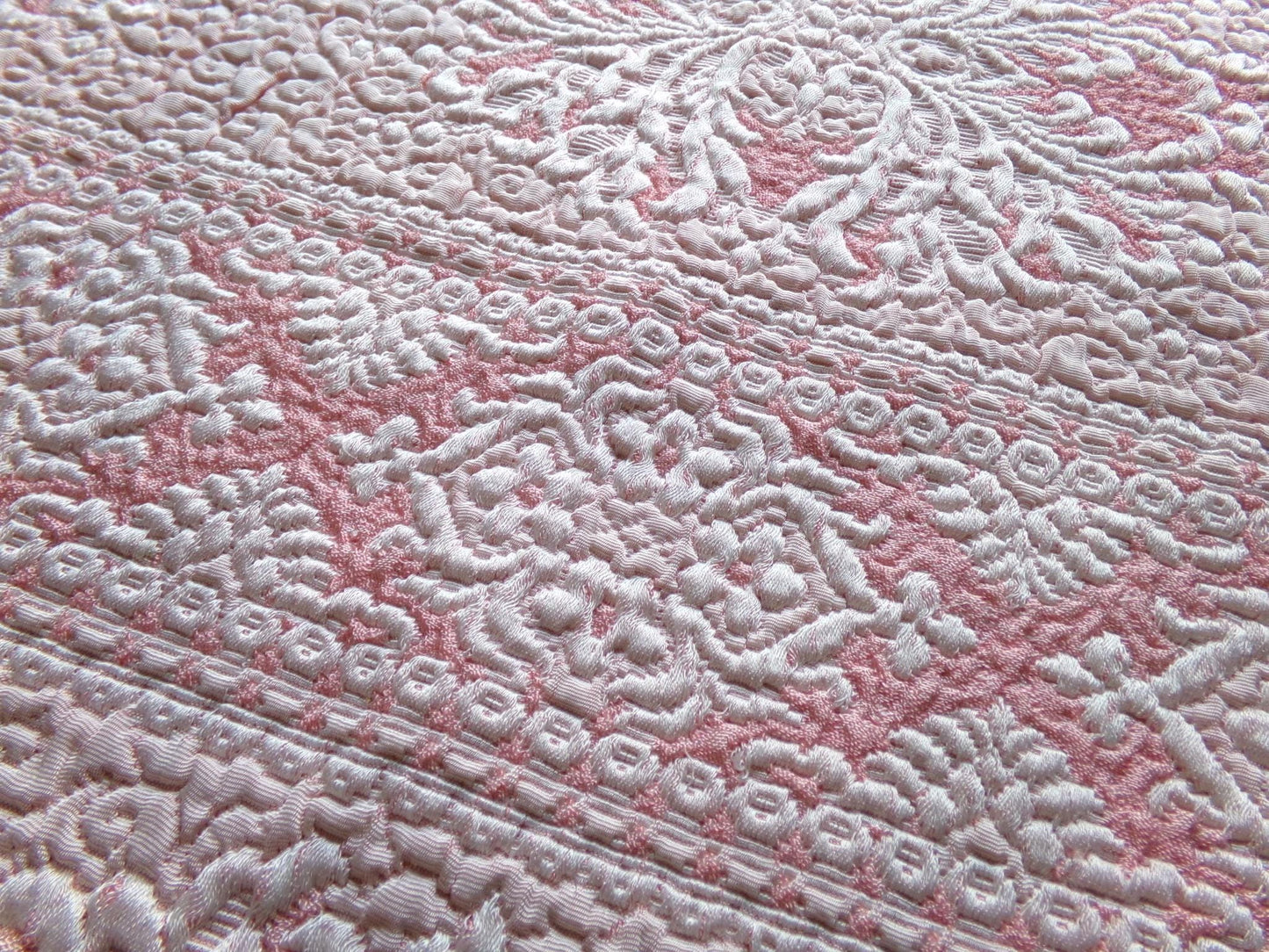 Vintage Luxury Pink Tapestry Fabric, Shimmer Woven Heavyweight Sewing Material, Lovely for Small Bags, Wall Hanging, 19" x 23" inch piece