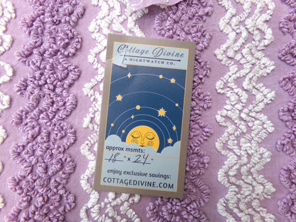 Lavender Frost Vintage Chenille Fabric, Textured Zig Zag Design, Purple & White Quilt Sewing Material, 18" x 24"