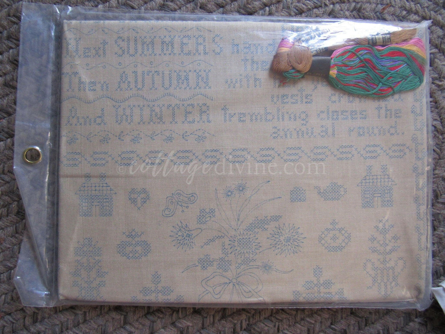 The Season's Sampler Vintage Paragon Cross Stitch Embroidery Kit # 0673