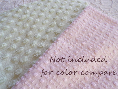 light green chenille fabric, vintage style pops design, 18" x 24" cut piece for quilts, crafts, sewing