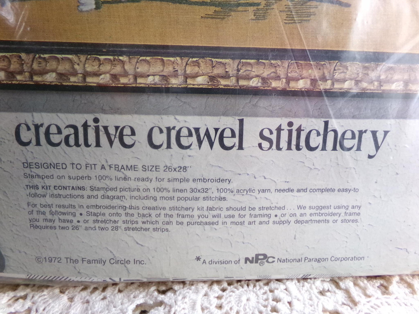 GIANT BOUQUET Boho Stitchery Kit, Vintage Paragon Creative Crewel Embroidery, Hippie Wall Hanging Design #0811, Family Circle 1972