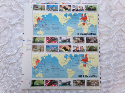 USPS Stamps WW2 50th Anniversary Commemorative Series 1941-1945 80 MNH
