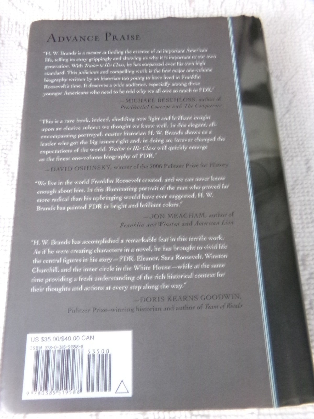 Traitor to His Class by H.W. Brands & Roosevelt's Centurions by Persico Lot of 2