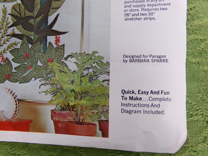 GREENERY Crewel Embroidery Kit, BOTANICAL Boho Vintage Paragon Needlecraft Creative Stitchery #0208