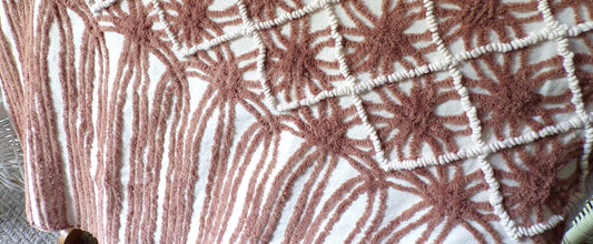 Cozy Bear Vintage Brown & Mocha Chenille Quilt Fabric, 23" x 30" inch Piece, cute for stuffed animals