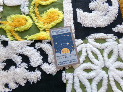 bewitching blend of vintage 6" chenille squares, set of 16 quilt blocks, rotary cut from boho vintage chenille bedspread fabrics