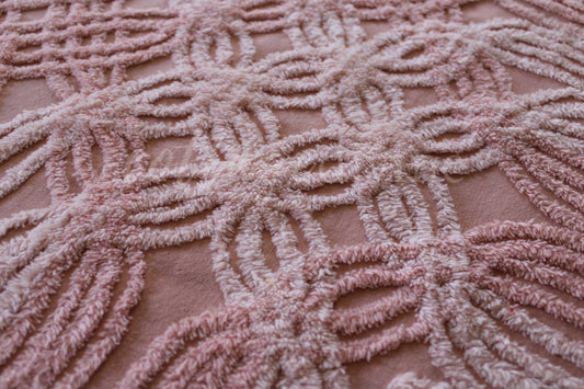 Blush Pink Nostalgia Vintage Chenille Quilt Fabric, 20" x 24" inch Piece, Pretty for Quilts & Pillows