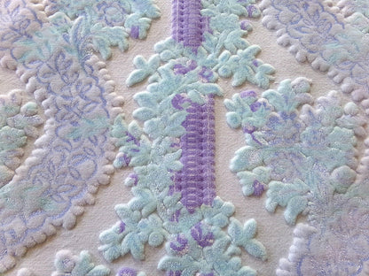 cut velvet fabric iridescent shimmer luxury Bates vintage tapestry chenille material, 12" x 21" inch piece ideal in totes & bags