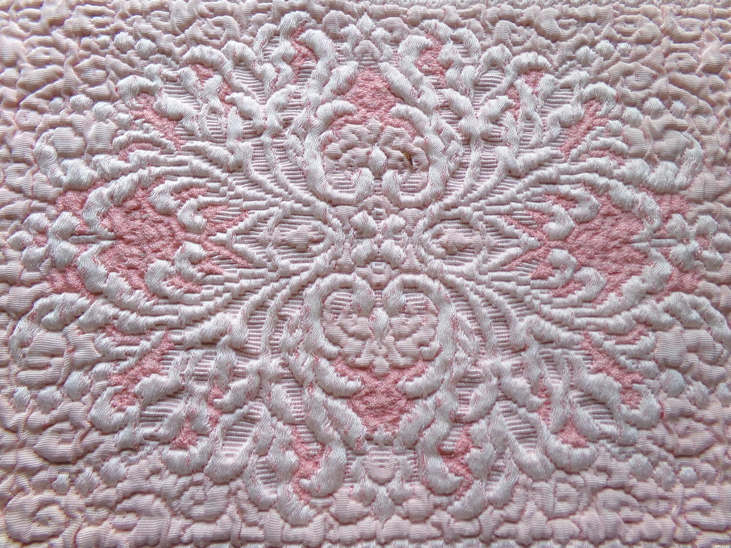 Vintage Luxury Pink Tapestry Fabric, Shimmer Woven Heavyweight Sewing Material, Lovely for Small Bags, Wall Hanging, 19" x 23" inch piece
