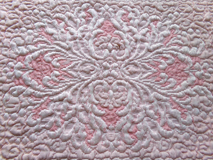 Vintage Luxury Pink Tapestry Fabric, Shimmer Woven Heavyweight Sewing Material, Lovely for Small Bags, Wall Hanging, 19" x 23" inch piece