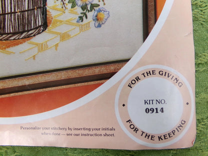 INSTRUCTIONS ONLY for Bucketful of Flowers Vtg Crewel Embroidery Paragon 0914