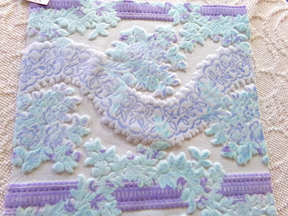 cut velvet fabric starry shimmer luxury Bates vintage tapestry chenille material, 12" x 21" inch piece ideal in totes & bags