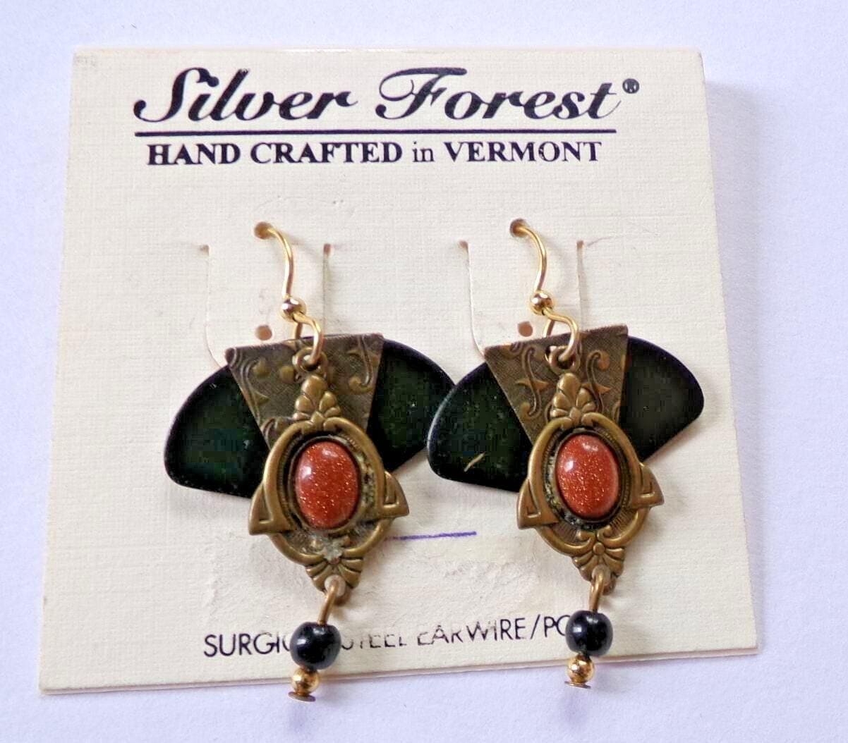 Vintage Silver Forest Earrings Lot of 2 Pierced Dangle Boho Style Jewelry
