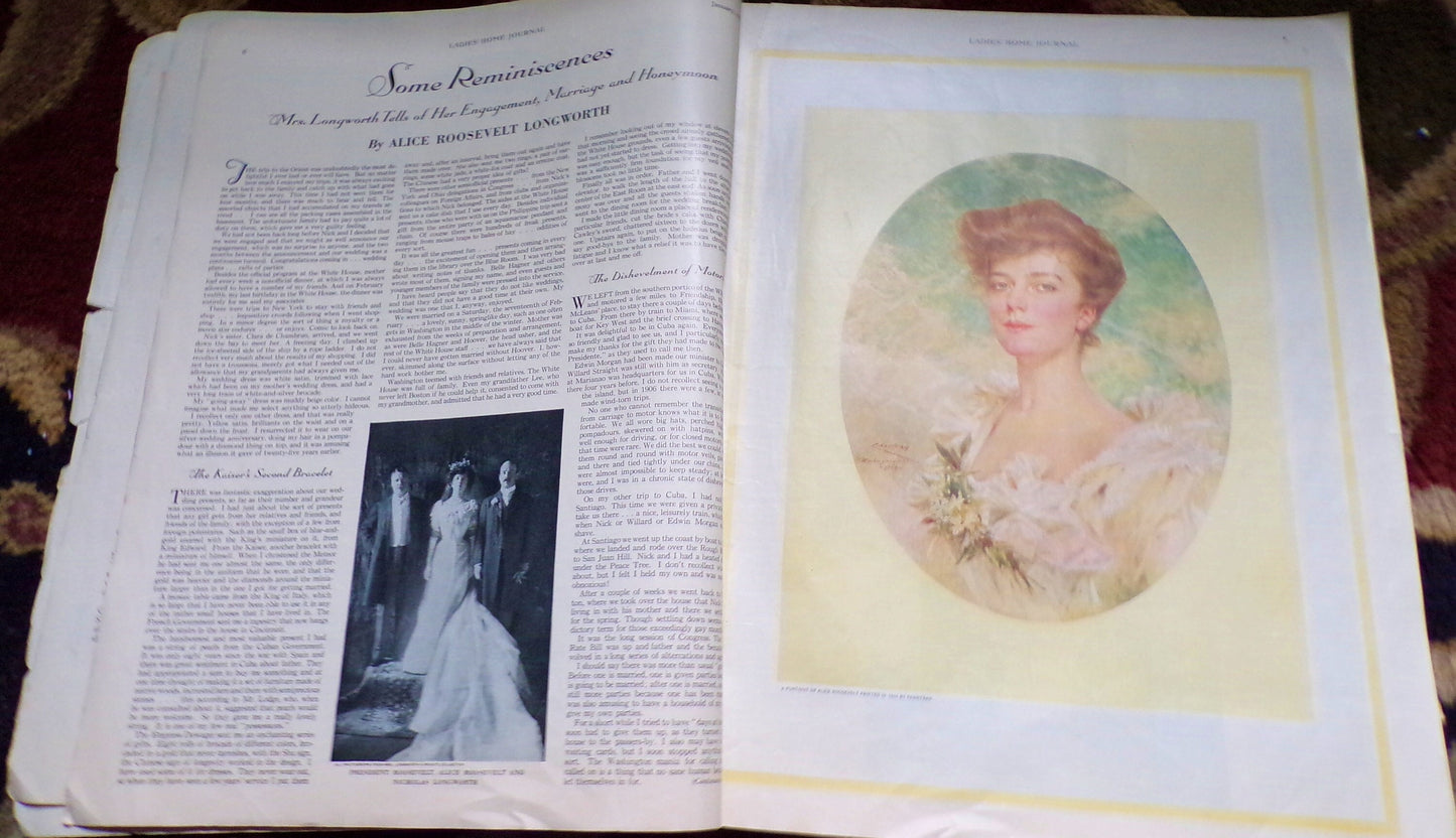Ladies Home Journal January 1933 Magazine, Vintage Advertising, Alice Roosevelt Longworth