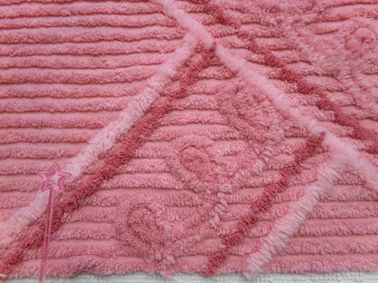 crossroads pink vintage chenille fabric in optic bold intersecting geometric design, 25" x 28" piece
