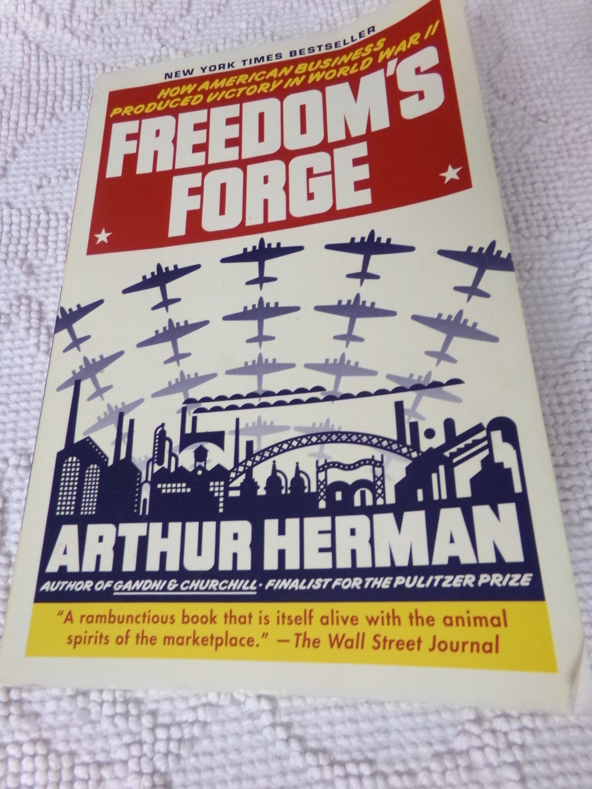 Lot of 2 WWI books: Freedoms Forge by Herman & V is for Victory by Nelson