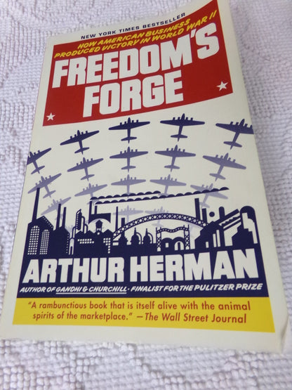 Lot of 2 WWI books: Freedoms Forge by Herman & V is for Victory by Nelson