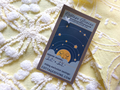 sunny yellow vintage chenille fabric, 20" x 24" piece of craft material for sewing, quilting in white overtufted pops & spider ring pattern
