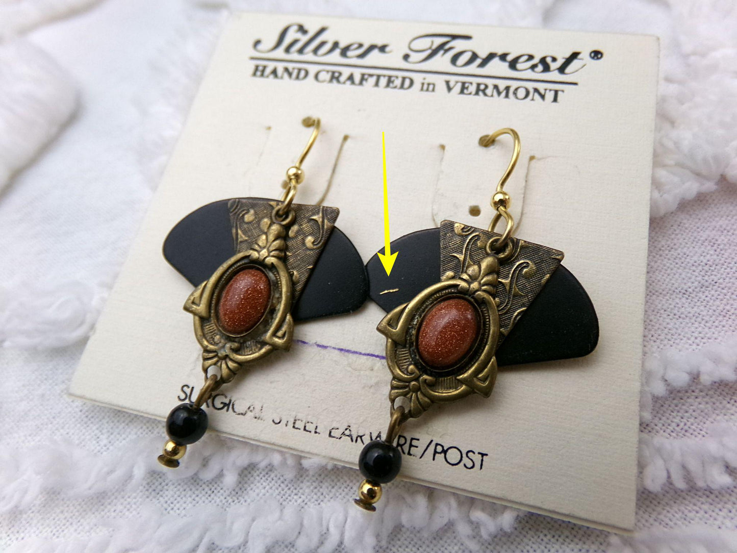 Vintage Silver Forest Earrings Lot of 2 Pierced Dangle Boho Style Jewelry