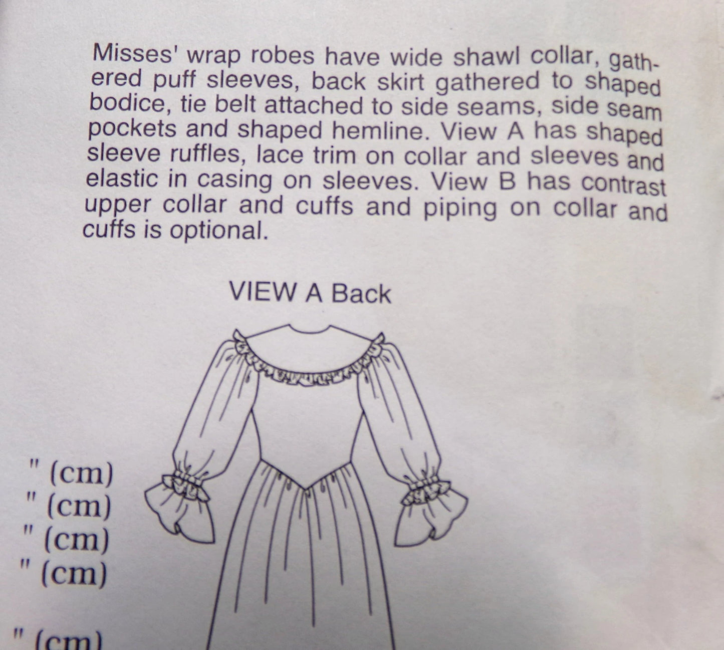 Vtg Kwik Sew 2590 Robe Sewing Pattern Romantic Womens Bathrobe Misses XS-XL OOP
