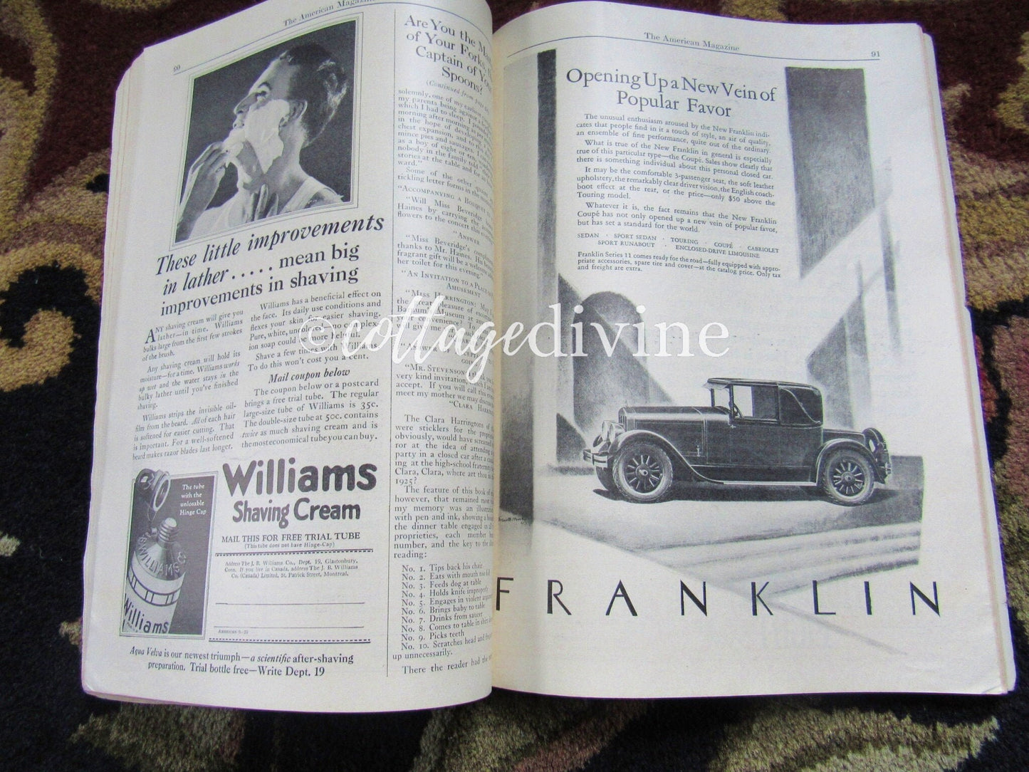 The American Magazine, Antique September 1925 Issue, Vintage Advertising History, Clarence Budington Kelland