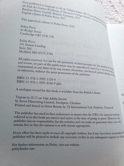 Crimes Unspoken : The Rape of German Women at the End of WWII by Gebhardt