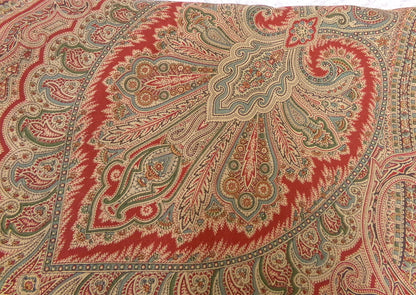 Ralph Lauren Gladwyne Ochre Curtain Panels, Library Chic Luxurious Vintage Window Drapery Pair in Sophisticated Paisley, USA Made