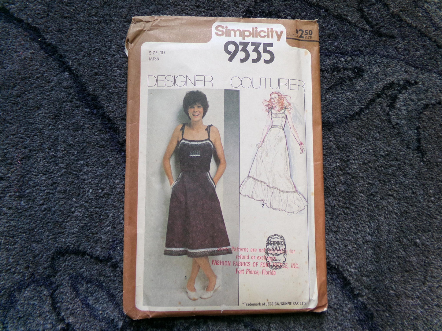 Simplicity Gunne Sax 9335 Vintage Sundress Prairie Peasant Dress Sewing Pattern, OOP, Miss Size 10