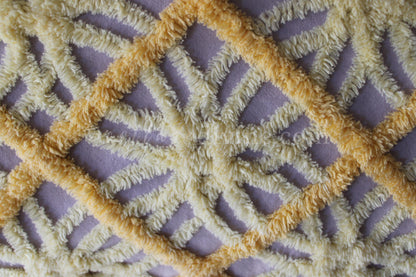 Cosmic Starburst Vintage Chenille Quilt Fabric, 24" x 20" inch Piece, Very Unique