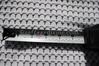 Chic Micro Mini Pop Black & White Vintage Chenille Quilt FABRIC, 18" x 24" Piece, Lightweight Cotton