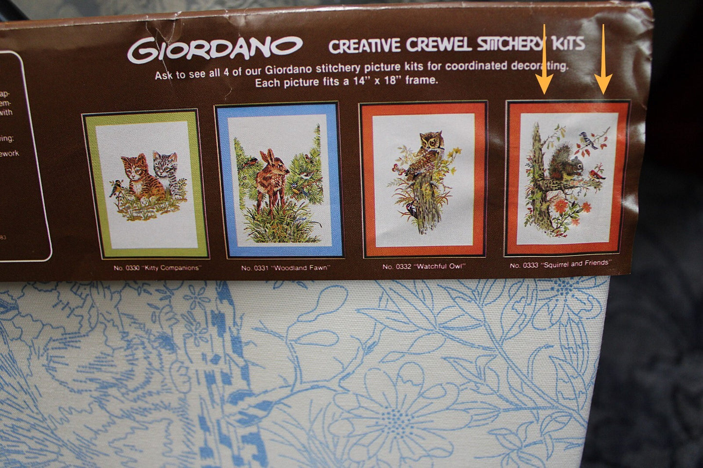 SQUIRREL and FRIENDS Vtg Crewel Embroidery Kit Paragon Stitchery 0333 Giordano