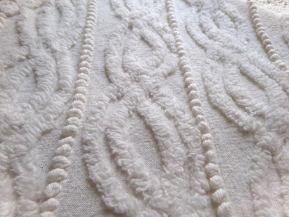 angelic infinity links vintage chenille fabric, lovely sewing material with great texture & presentation, 16" x 21" inch piece