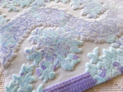 cut velvet fabric cosmic shimmer lux Bates vintage tapestry chenille material, 13" x 21" inch piece great in totes & bags