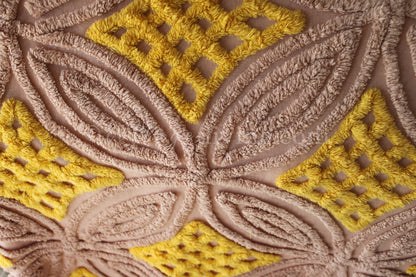 Autumn Sunrise Vintage Chenille Quilt Fabric, 22" x 20" inch Piece, So Pretty for Quilts & Pillows