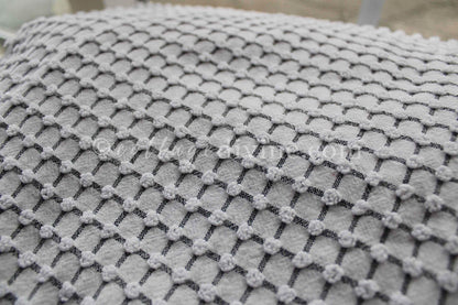 Chic Micro Mini Pop Black & White Vintage Chenille Quilt FABRIC, 18" x 24" Piece, Lightweight Cotton