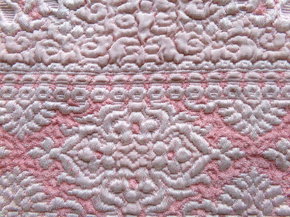 Vintage Luxury Pink Tapestry Fabric, Shimmer Woven Heavyweight Sewing Material, Lovely for Small Bags, Wall Hanging, 19" x 23" inch piece