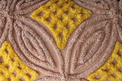 Autumn Sunrise Vintage Chenille Quilt Fabric, 22" x 20" inch Piece, So Pretty for Quilts & Pillows