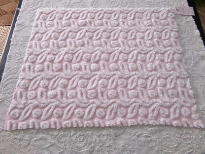 Pink Ivy Berry Vintage Chenille Fabric, Sewing Material for quilts, pillows & crafts, 18" x 24" inch Piece