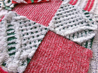 Merry Christmas Quilt Squares, Craft Square Set 17 Blocks in shades of holiday red, green & white, 6" x 6" inch for Xmas stockings, quilts