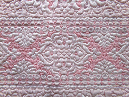 Vintage Luxury Pink Tapestry Fabric, Shimmer Woven Heavyweight Sewing Material, Lovely for Small Bags, Wall Hanging, 19" x 23" inch piece