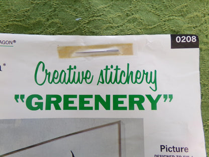 GREENERY Crewel Embroidery Kit, BOTANICAL Boho Vintage Paragon Needlecraft Creative Stitchery #0208