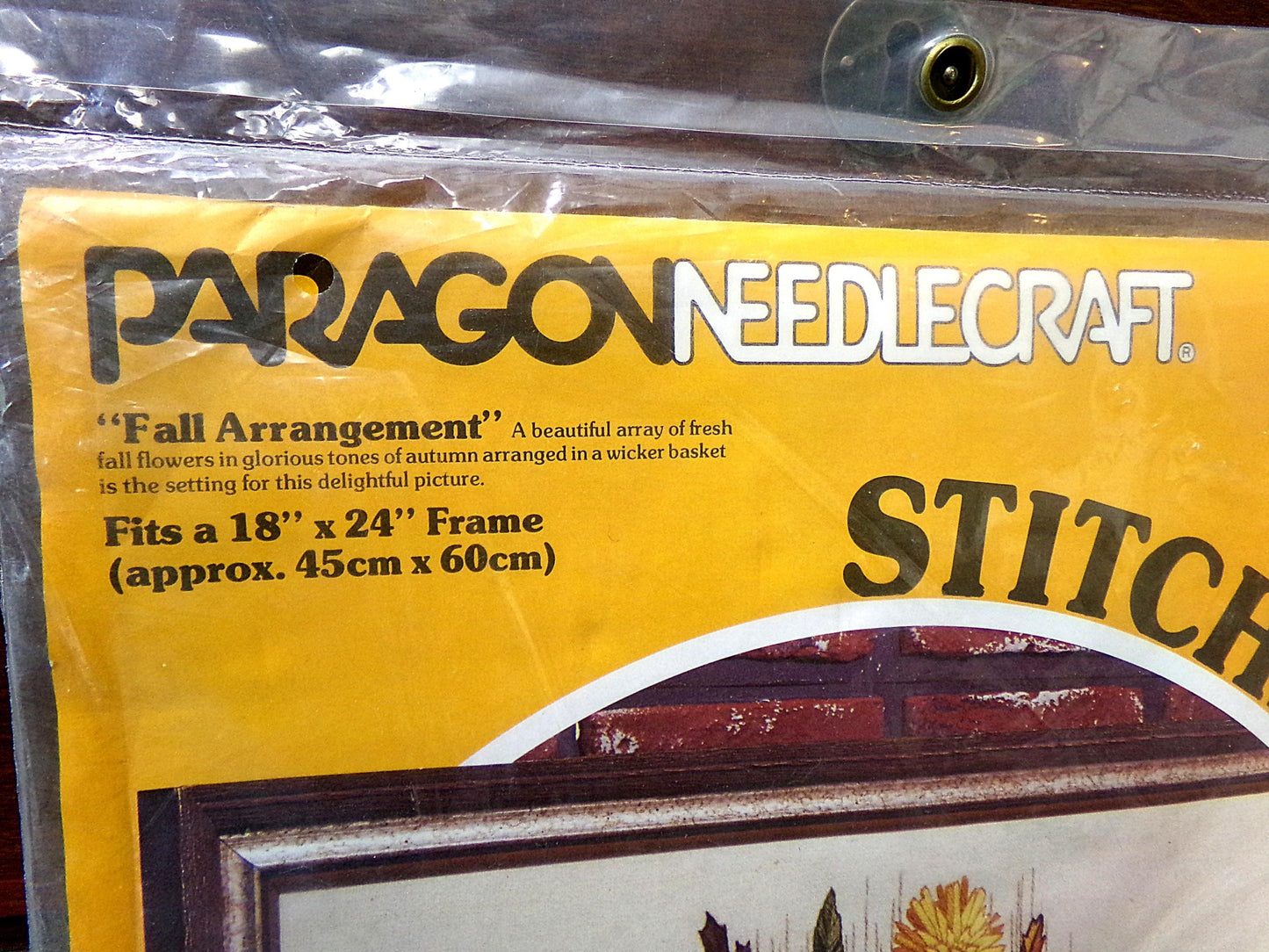 FALL ARRANGEMENT Vintage Floral Crewel Stitchery Kit, Boho Autumn Paragon 0810 Stitchery, Georgia Ball Design