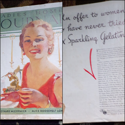Ladies Home Journal January 1933 Magazine, Vintage Advertising, Alice Roosevelt Longworth