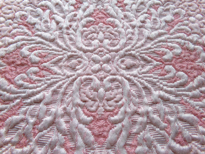 Vintage Luxury Pink Tapestry Fabric, Shimmer Woven Heavyweight Sewing Material, Lovely for Small Bags, Wall Hanging, 19" x 23" inch piece
