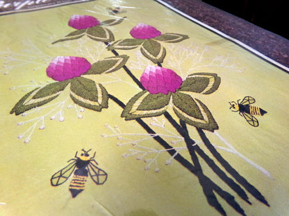 PURPLE CLOVERS Crewel Embroidery Kit, Boho Vintage Paragon Needlecraft Creative Stitchery #0626