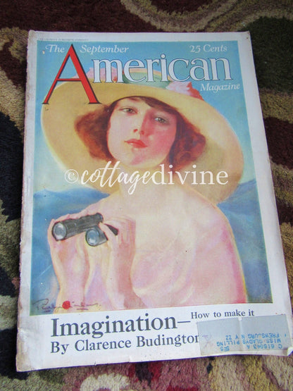 The American Magazine, Antique September 1925 Issue, Vintage Advertising History, Clarence Budington Kelland