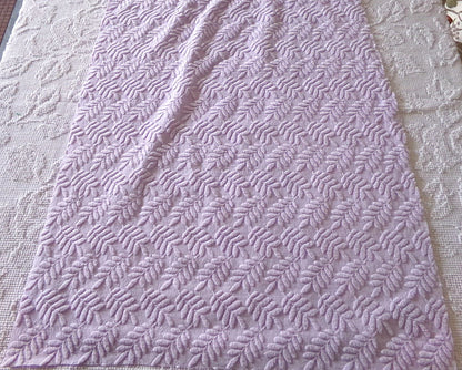 Lilac Fern Wisps Vintage Woven Fabric Piece, 19" x 25" inches, Delicate Bates Design Beautiful in Tote Bags & Pillows