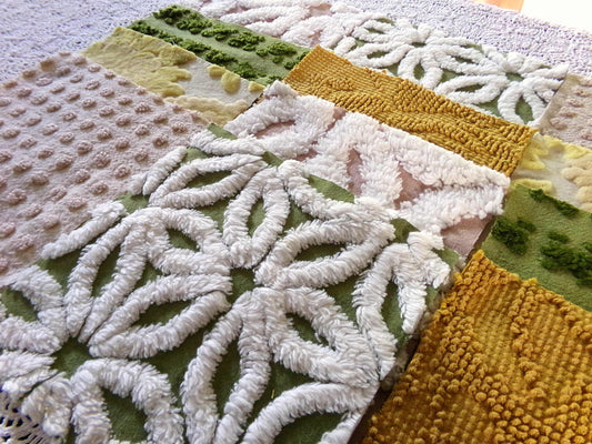 Boho Spirit Fabric Squares, Hippie Crafter's Dozen 12 Vintage Quilt Blocks, 6"x6", for Patchwork Pillows, Slow Stitching, Junk Journals